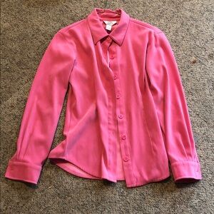 Women's Talbots Petit Pink Button-Up stretch top small petite